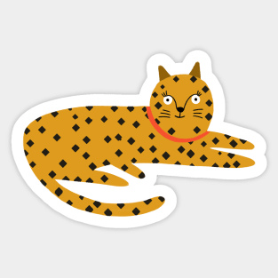 happy ginger cat Sticker